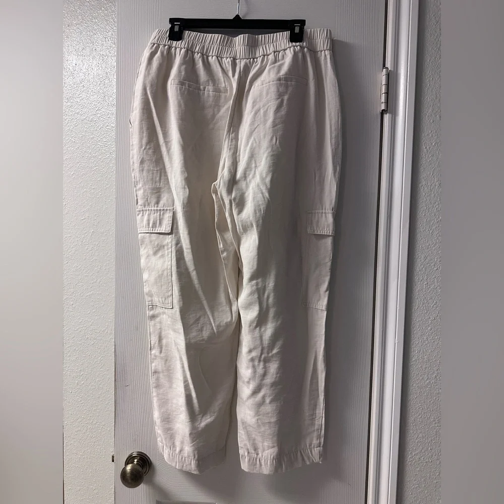 a new day women’s cream cargo pants size large nwot